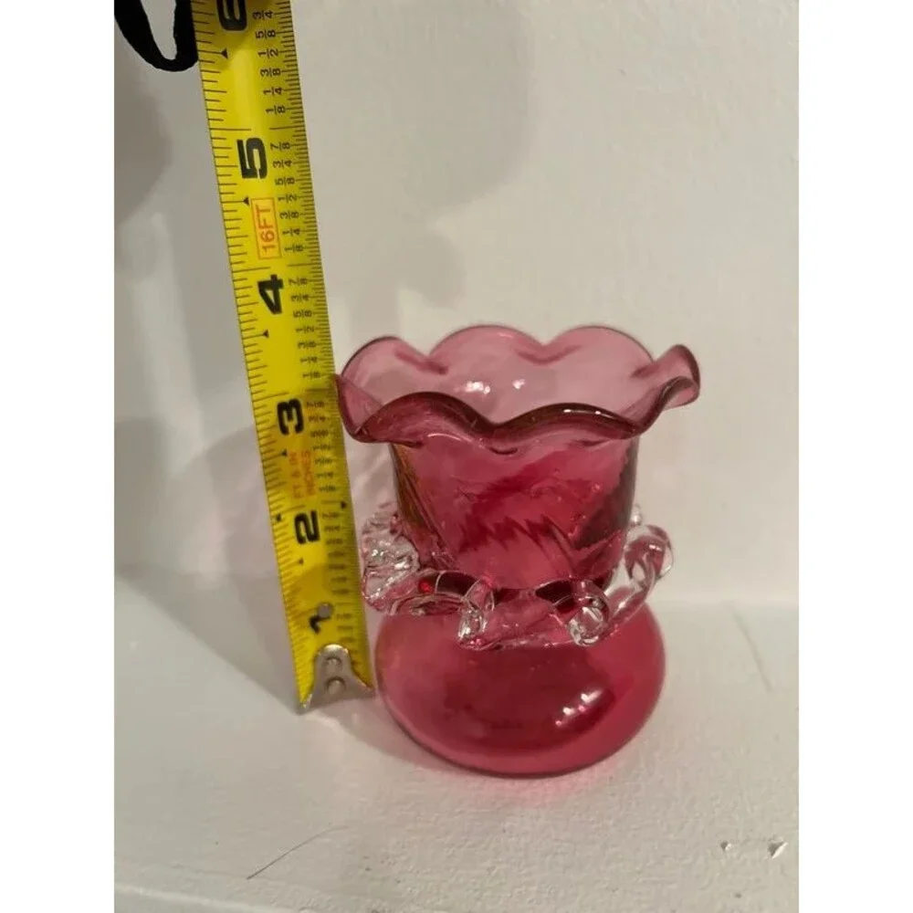 Pilgrim Glass Cranberry Bud Vase